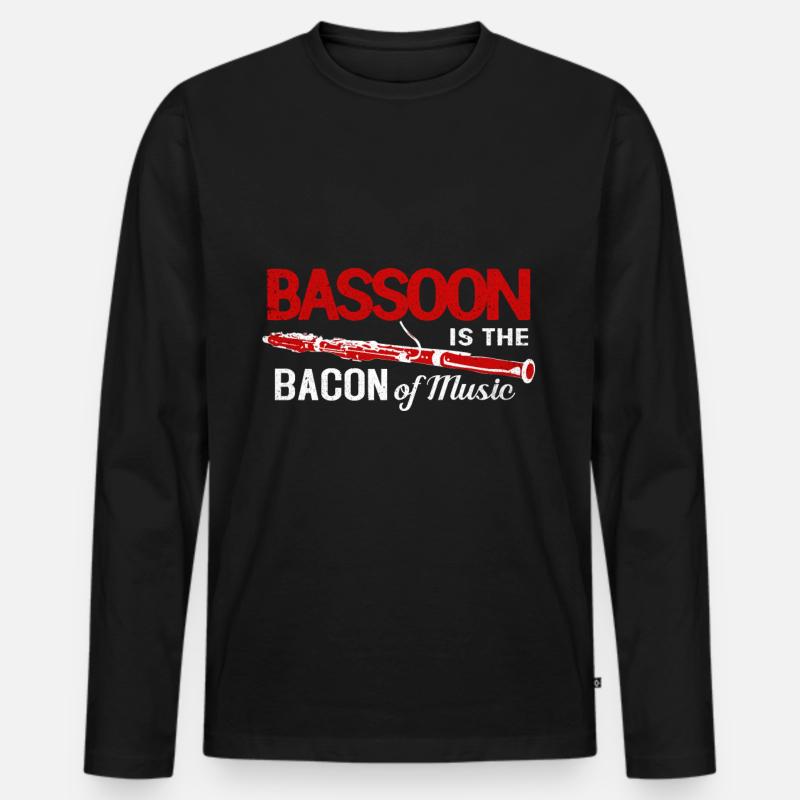 Fagott - Männer Premium Bio Langarmshirt - Schwarz