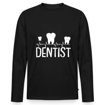 Dentist Gift Dentist Dentist Dentist - Men's Premium Organic Long Sleeve Shirt - black - Front - Nico (187cm)
