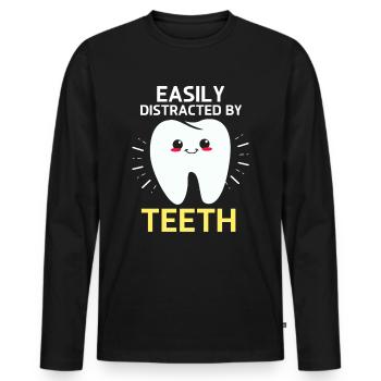 Dentist Gift Dentist Dentist Dentist - Men's Premium Organic Long Sleeve Shirt - black - Front - Nico (187cm)