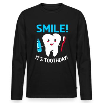 Dentist Gift Dentist Dentist Dentist - Men's Premium Organic Long Sleeve Shirt - black - Front - Nico (187cm)