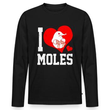 Taupe - T-shirt manches longues Premium bio Homme - noir - Devant - Nico (187cm)