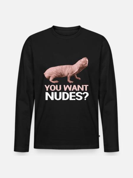 Naked Mole Gnaver Østafrika Sand Graves Gave - Premium økologisk langærmet T-shirt til mænd - sort