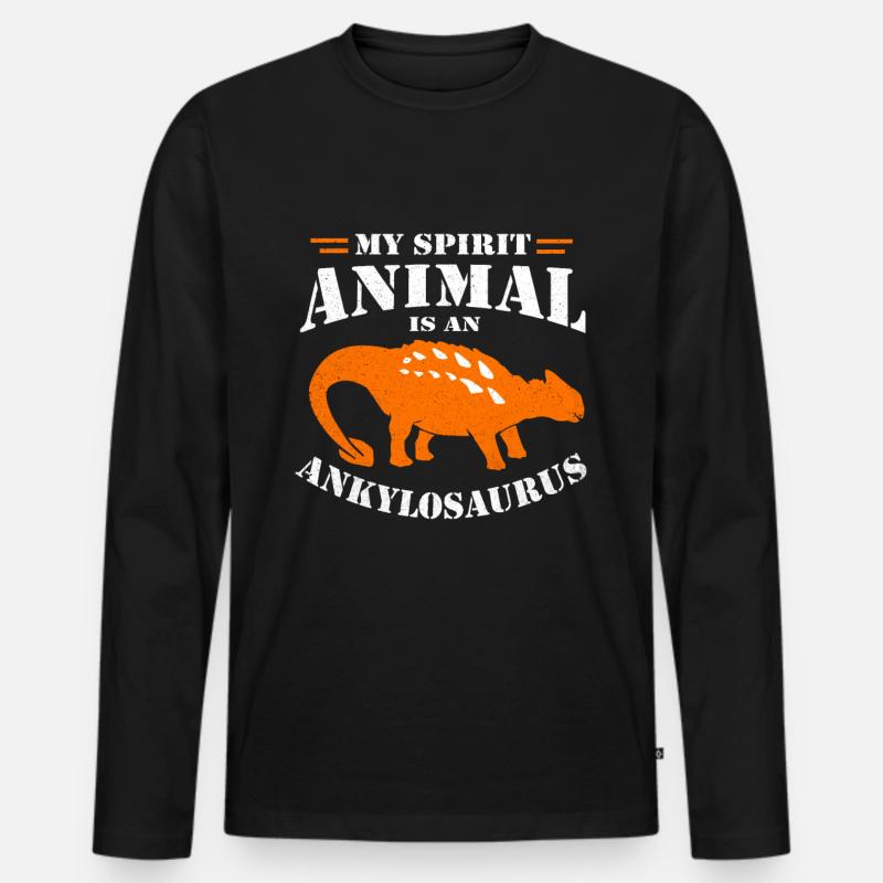 Ankylosaurus - Männer Premium Bio Langarmshirt - Schwarz