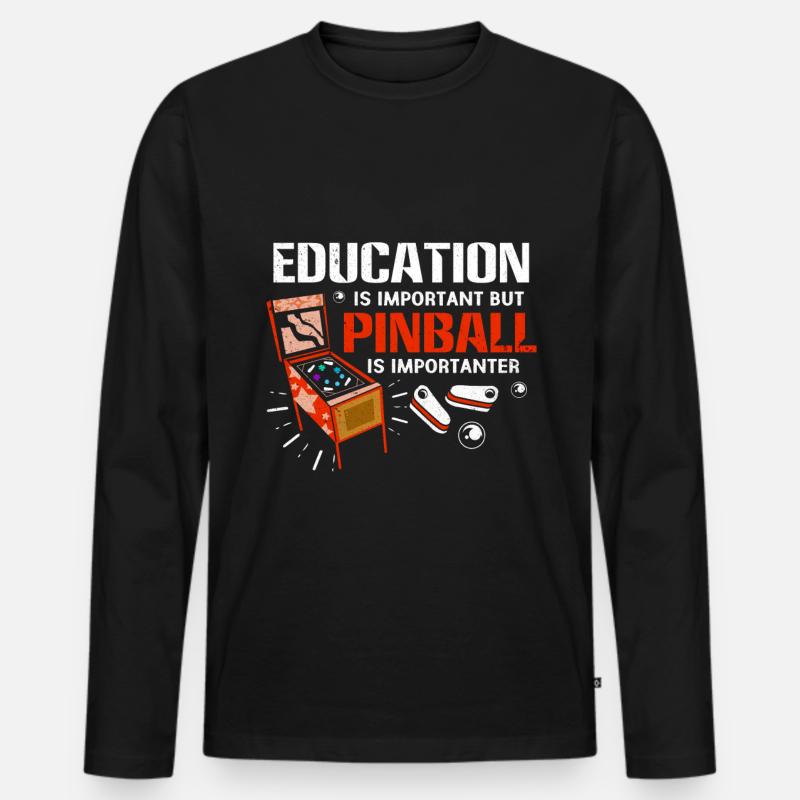 Flipper - Männer Premium Bio Langarmshirt - Schwarz