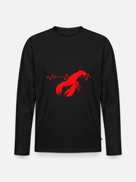 Lobster - Men's Premium Organic Long Sleeve Shirt - black