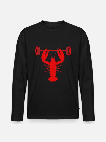 Lobster - Men's Premium Organic Long Sleeve Shirt - black
