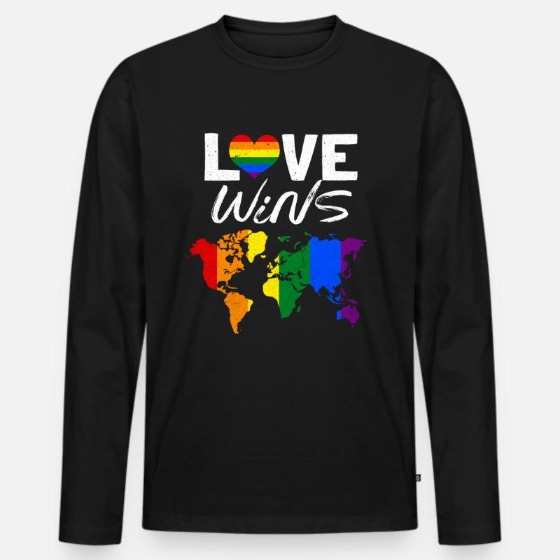 LGBT - Männer Premium Bio Langarmshirt - Schwarz
