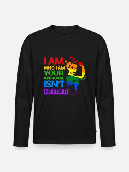 LGBT - Men's Premium Organic Long Sleeve Shirt - black