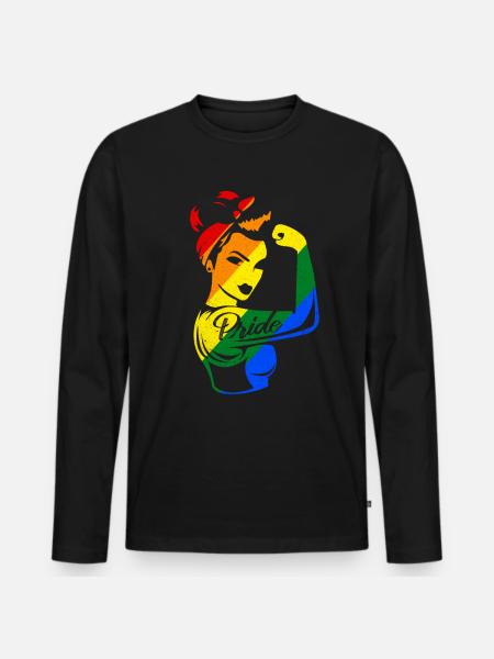 LGBT - Men's Premium Organic Long Sleeve Shirt - black