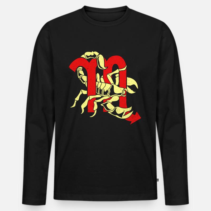 Skorpion - Männer Premium Bio Langarmshirt - Schwarz