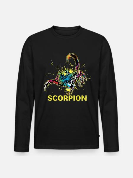 Scorpion - T-shirt manches longues Premium bio Homme - noir