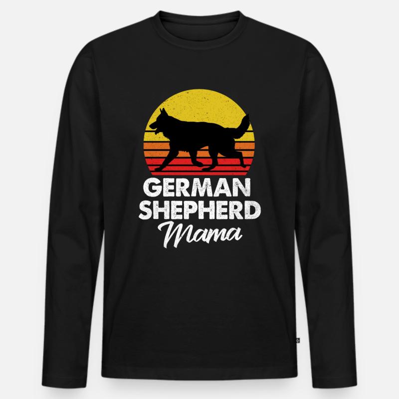Deutscher Schäferhund - Männer Premium Bio Langarmshirt - Schwarz