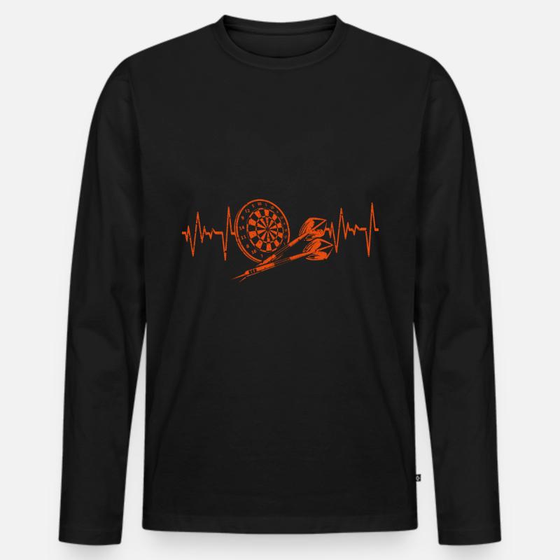 Dart - Männer Premium Bio Langarmshirt - Schwarz