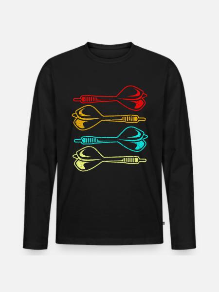 Dart - Men's Premium Organic Long Sleeve Shirt - black