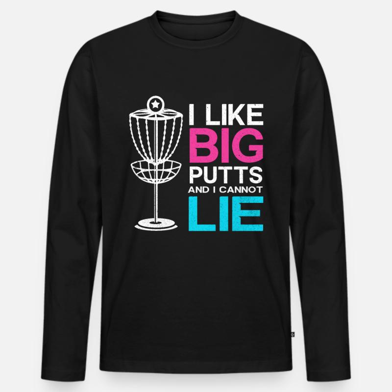 Frisbee - Männer Premium Bio Langarmshirt - Schwarz