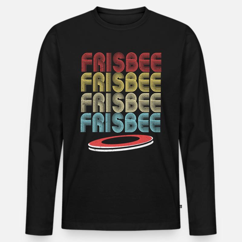 Frisbee - Männer Premium Bio Langarmshirt - Schwarz