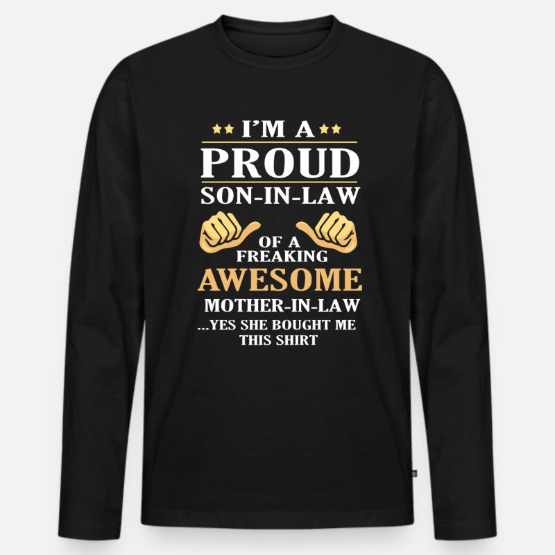 Stiefmutter Stiefsohn - Männer Premium Bio Langarmshirt - Schwarz
