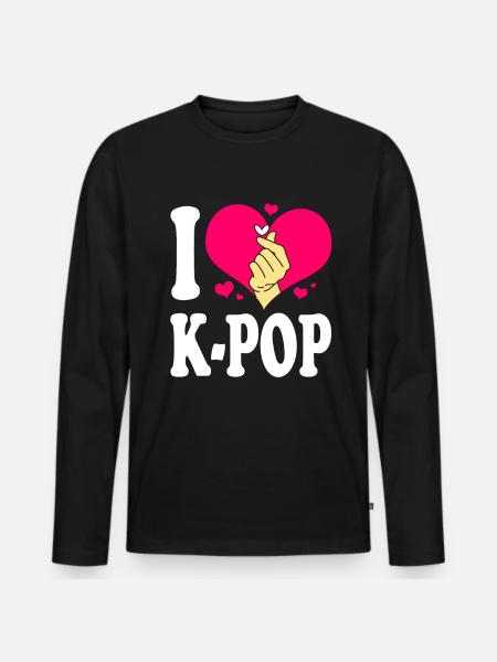 K-Pop - T-shirt manches longues Premium bio Homme - noir