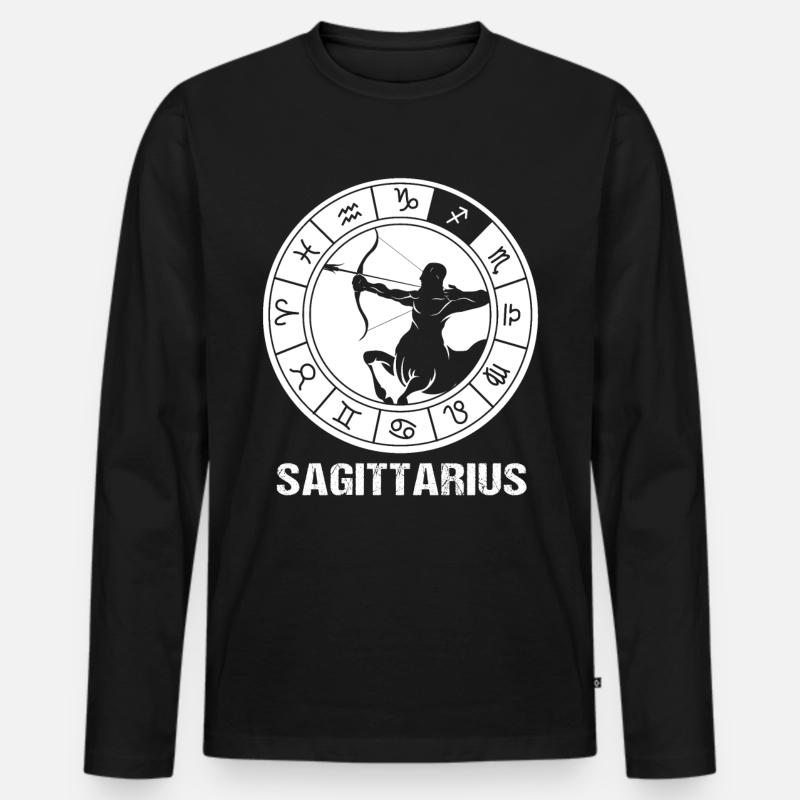 Zentaur - Männer Premium Bio Langarmshirt - Schwarz
