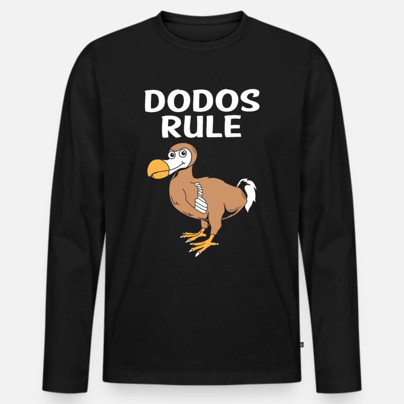 Dodo - Männer Premium Bio Langarmshirt - Schwarz