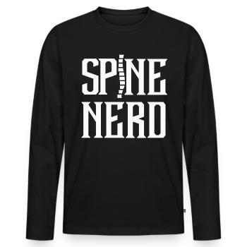 physiotherapy - Men's Premium Organic Long Sleeve Shirt - black - Front - Nico (187cm)