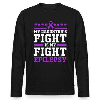 Epilepsie - Männer Premium Bio Langarmshirt - Schwarz - Vorne - Nico (187cm)