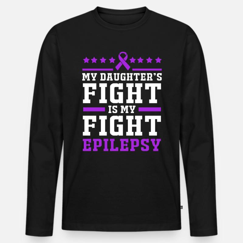 Epilepsie - Männer Premium Bio Langarmshirt - Schwarz