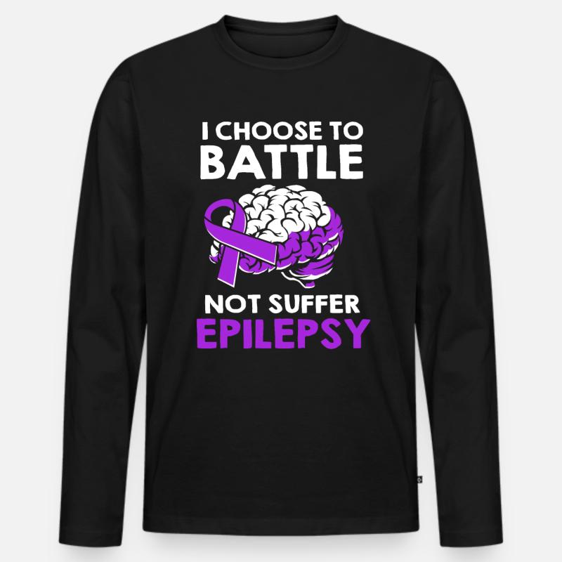 Epilepsie - Männer Premium Bio Langarmshirt - Schwarz