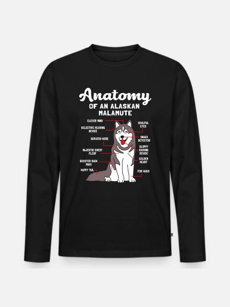 Malamute - Men's Premium Organic Long Sleeve Shirt - black