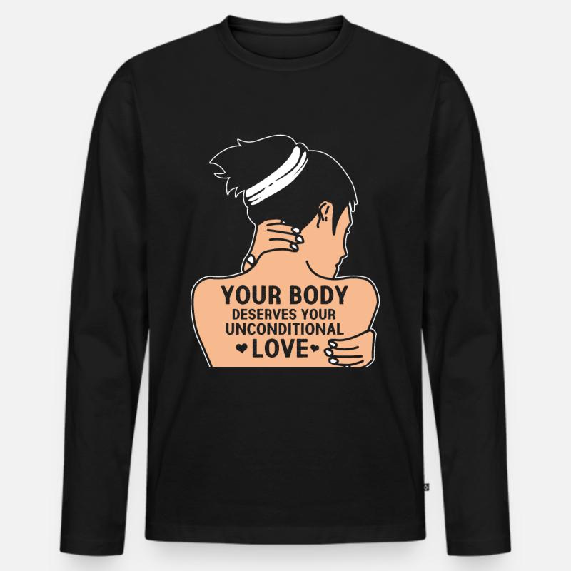 Depression Deppressiv Psyche Therapie Bipolar - Männer Premium Bio Langarmshirt - Schwarz