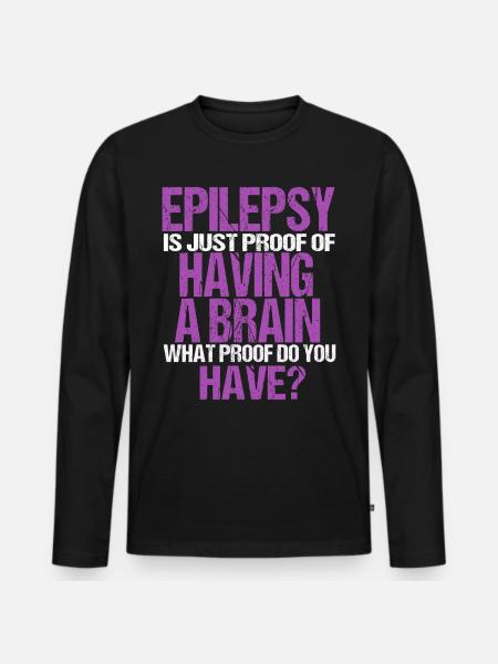 epilepsy - Men's Premium Organic Long Sleeve Shirt - black
