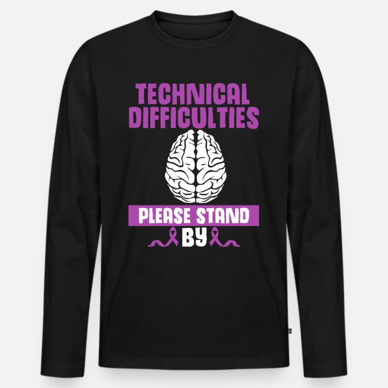 Epilepsie - Männer Premium Bio Langarmshirt - Schwarz