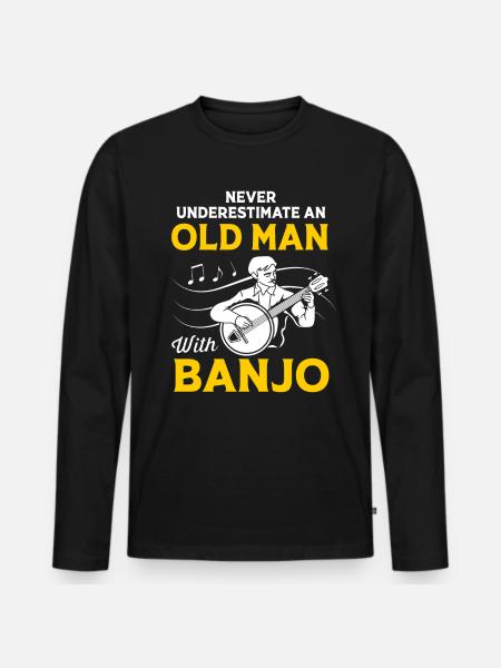 Bluegrass - Men's Premium Organic Long Sleeve Shirt - black