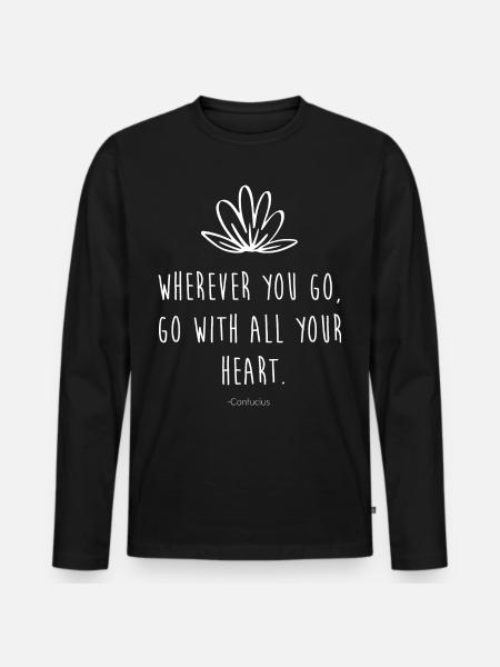 Confucianism - Men's Premium Organic Long Sleeve Shirt - black