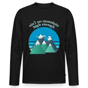 Bergsteiger und Bergwandern, Berge Wandern Spruch - Männer Premium Bio Langarmshirt - Schwarz - Vorne - Nico (187cm)