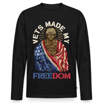 Journée des anciens combattants pour les républicains - T-shirt manches longues Premium bio Homme - noir - Devant - Nico (187cm)