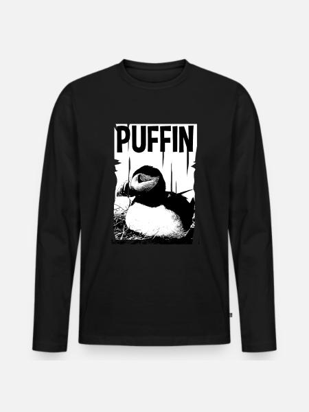 Puffin Puffin Puffin - Men's Premium Organic Long Sleeve Shirt - black