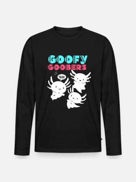 Axolotl Reptile Salamandre Aquarium Kawaii Lurch - T-shirt manches longues Premium bio Homme - noir