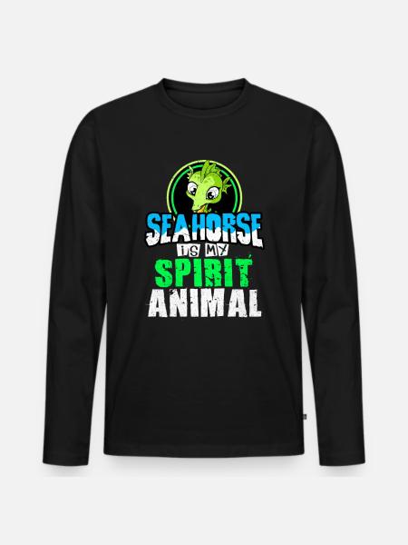 Hippocampe - T-shirt manches longues Premium bio Homme - noir