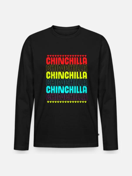 Chinchilla - Men's Premium Organic Long Sleeve Shirt - black
