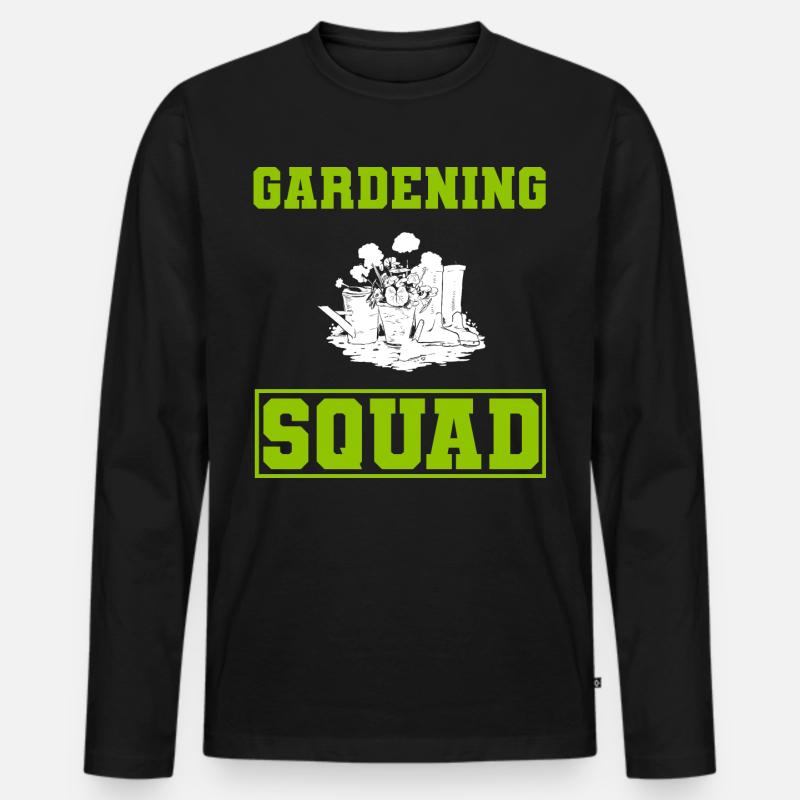 Lustige Gartenblumen Botaniker - Männer Premium Bio Langarmshirt - Schwarz