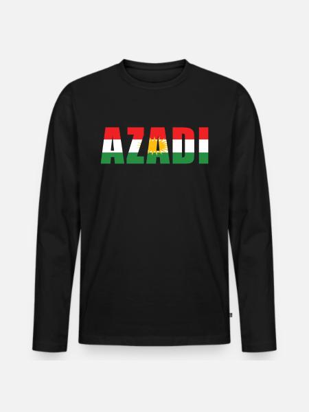 Kurdistan Kurdisch Flagge Kurden - Premium økologisk langærmet T-shirt til mænd - sort