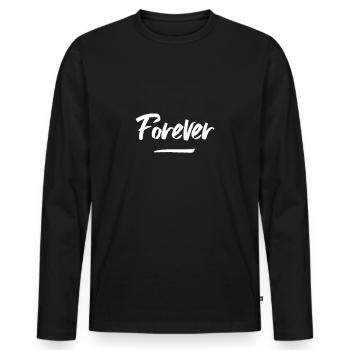 Forever - Men's Premium Organic Long Sleeve Shirt - black - Front - Nico (187cm)