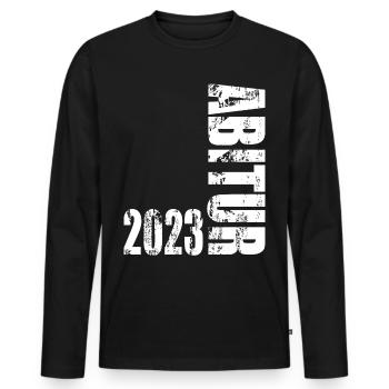 Abitur 2023 - Männer Premium Bio Langarmshirt - Schwarz - Vorne - Nico (187cm)