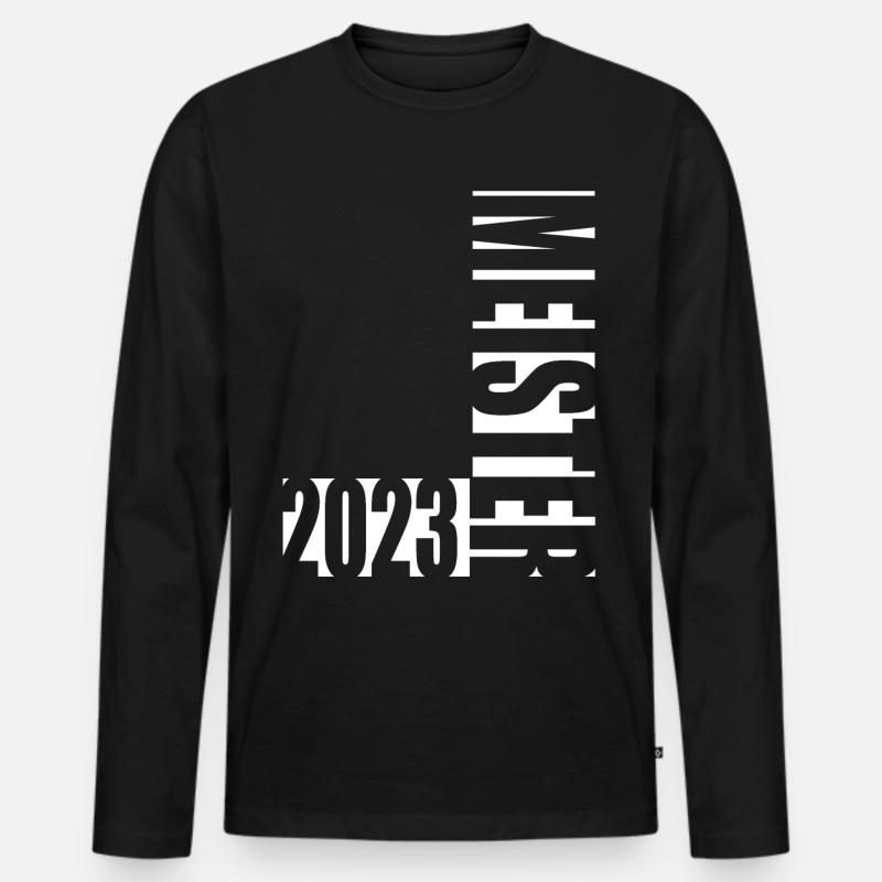 Meister 2023 Aufstiegstrikot Aufstieg 23 - Männer Premium Bio Langarmshirt - Schwarz