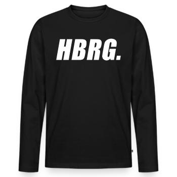 Cool T-shirt de Hambourg - T-shirt manches longues Premium bio Homme - noir - Devant - Nico (187cm)