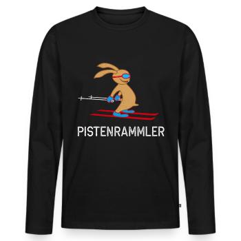 piste Rammler - T-shirt manches longues Premium bio Homme - noir - Devant - Nico (187cm)