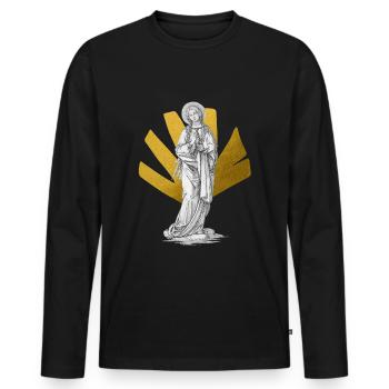 Sainte Marie, Mère Marie, représentation antique - T-shirt manches longues Premium bio Homme - noir - Devant - Nico (187cm)