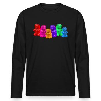 Gummy Bears Gummy Bears - Men's Premium Organic Long Sleeve Shirt - black - Front - Nico (187cm)