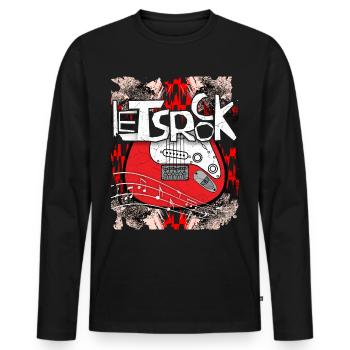 Let's-Rock, Rock-Konzert, Rock-Fest, Rock-Festival - Männer Premium Bio Langarmshirt - Schwarz - Vorne - Nico (187cm)